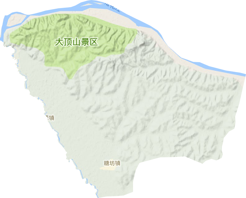 糖坊镇地形地图