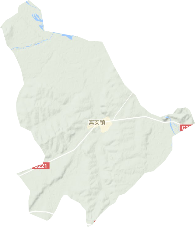 宾安镇地形地图