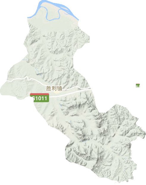 胜利镇地形地图