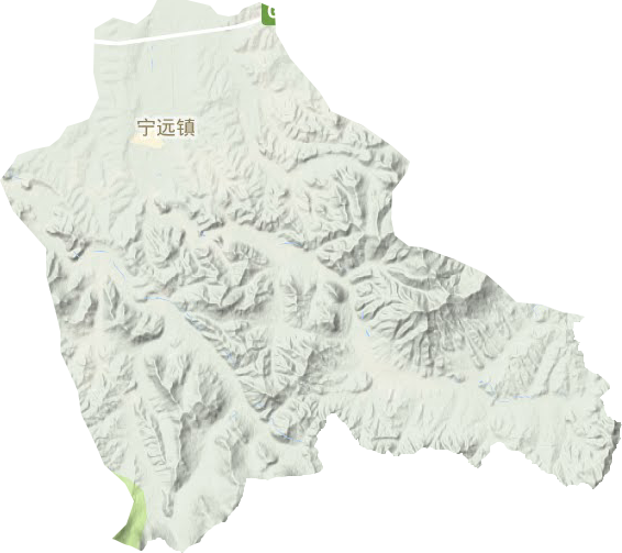 宁远镇地形地图