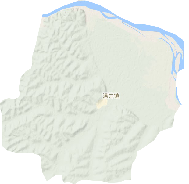 满井镇地形地图