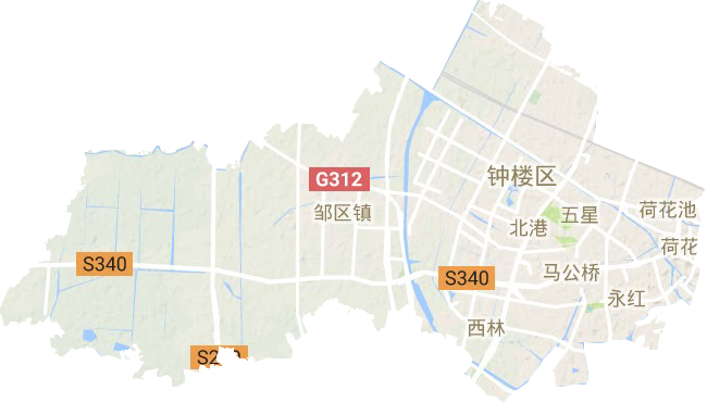 钟楼区地形地图