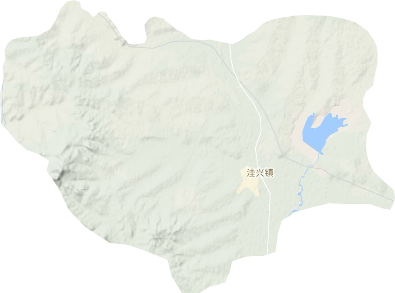 洼兴镇地形地图