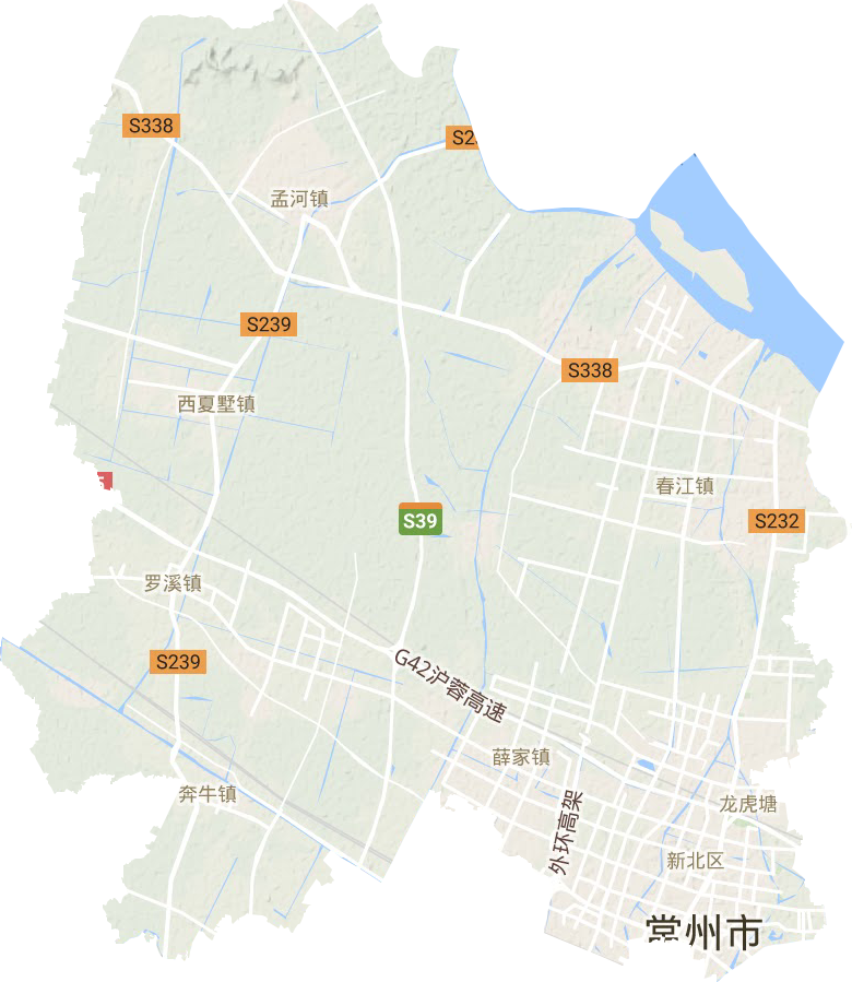 新北区地形地图