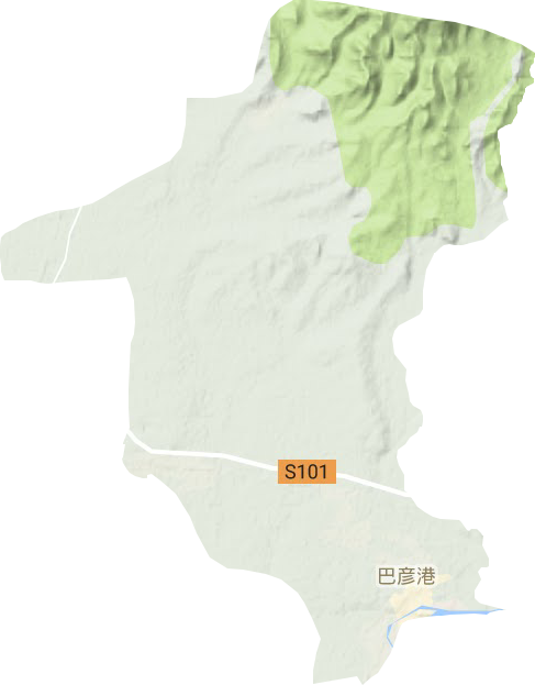 巴彦港镇地形地图