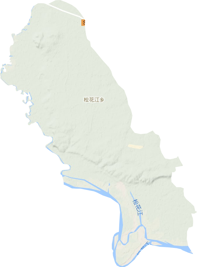 松花江乡地形地图