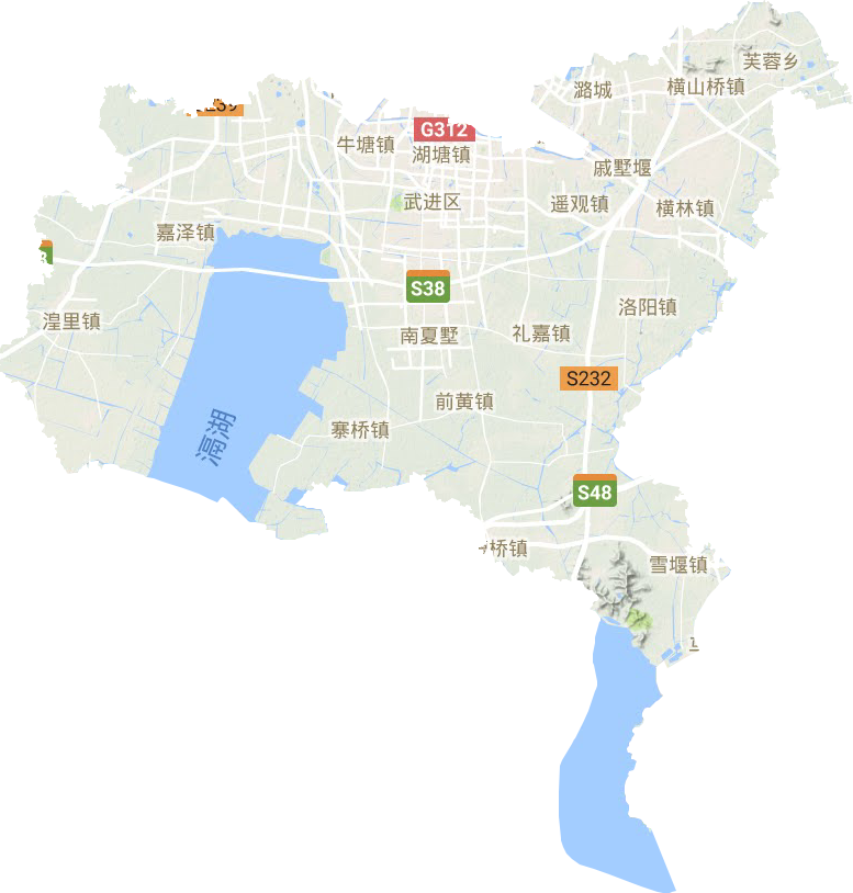 武进区地形地图