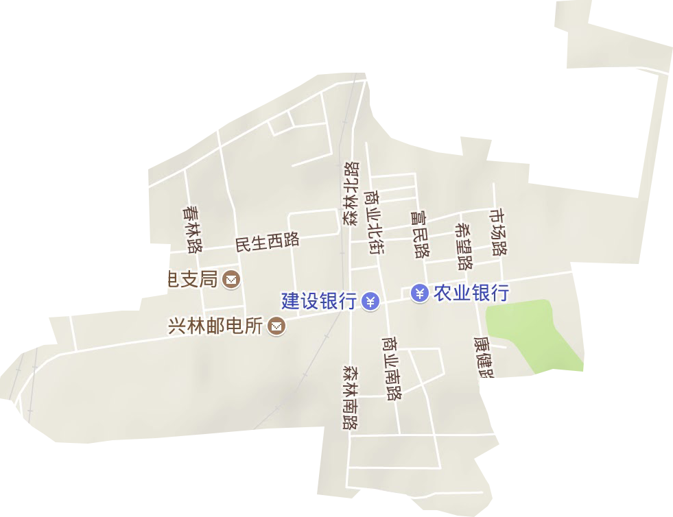 兴隆林业局地形地图