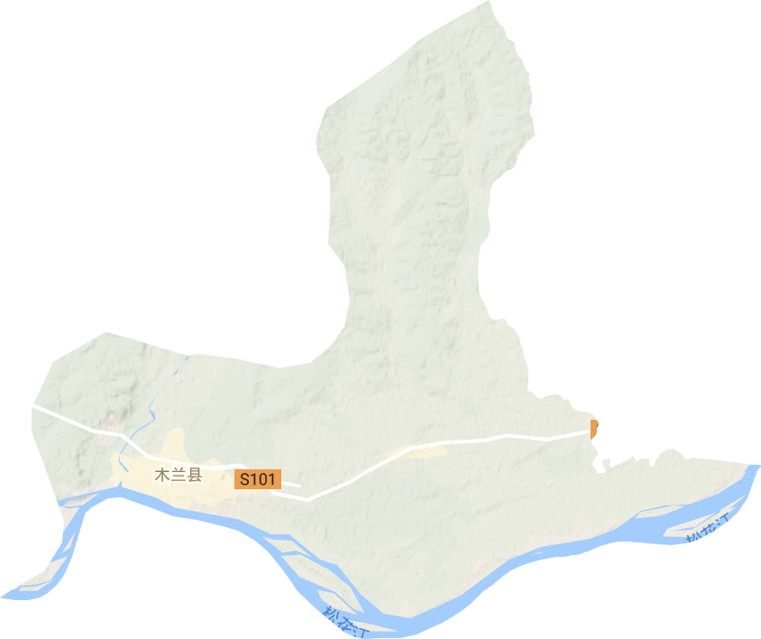 木兰镇地形地图