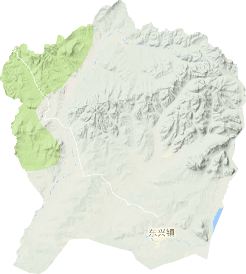 东兴镇地形地图