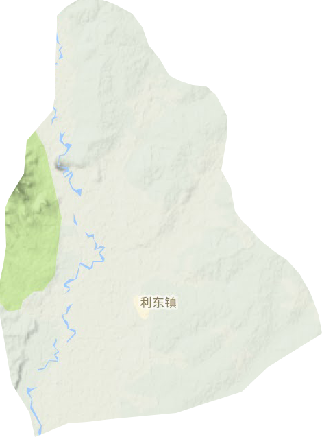 利东镇地形地图