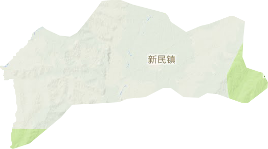 新民镇地形地图