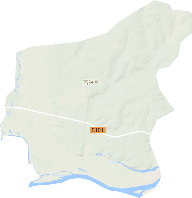 吉兴乡地形地图