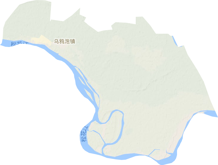 乌鸦泡镇地形地图