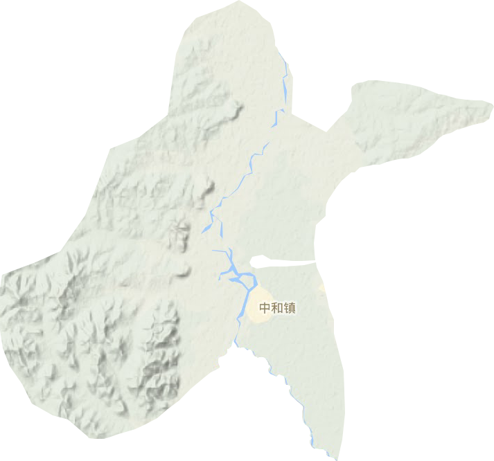 中和镇地形地图
