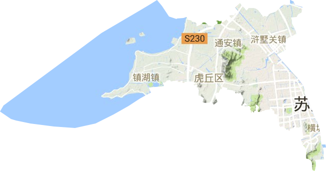 虎丘区地形地图