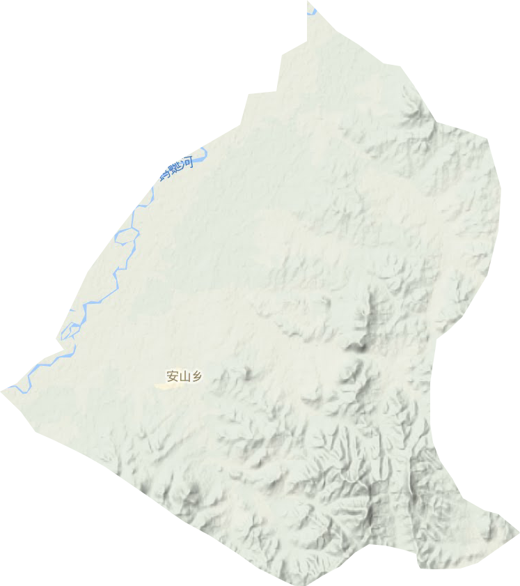 安山乡地形地图