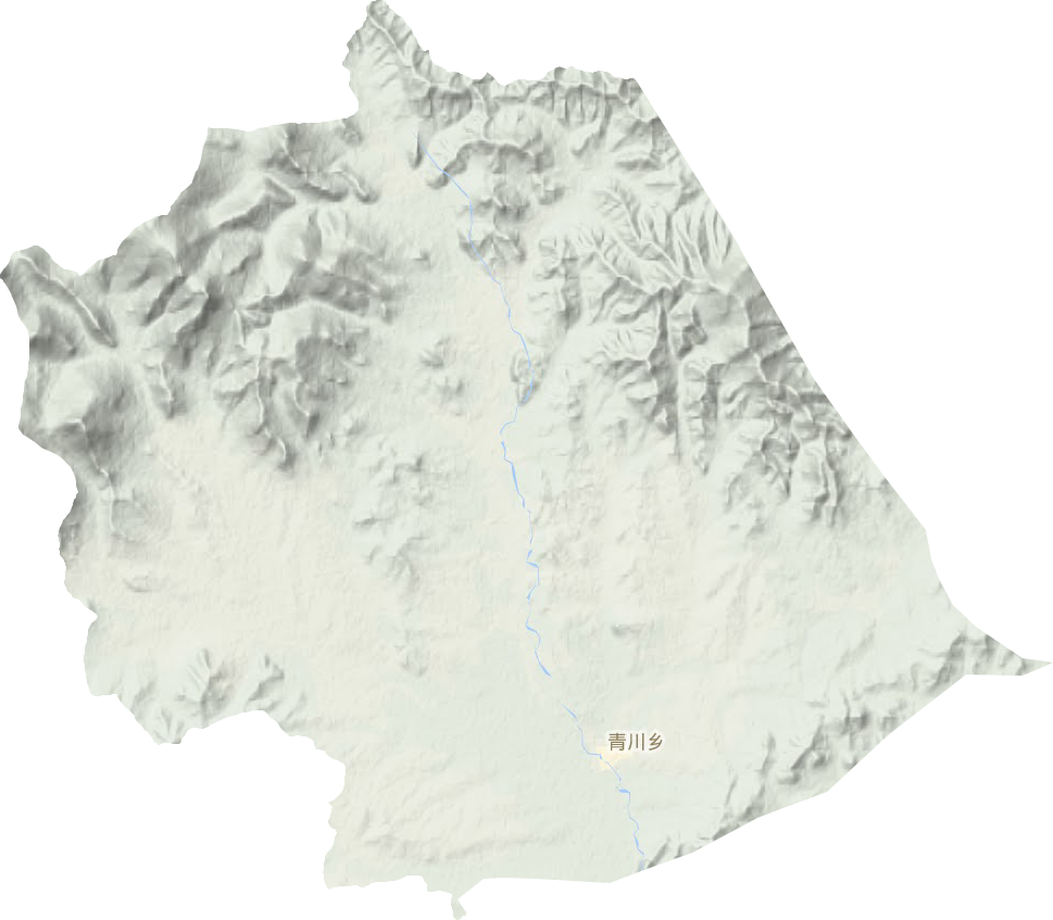 青川乡地形地图