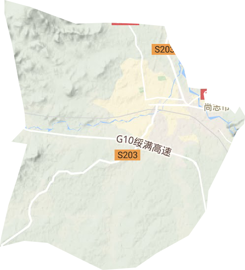 尚志镇地形地图