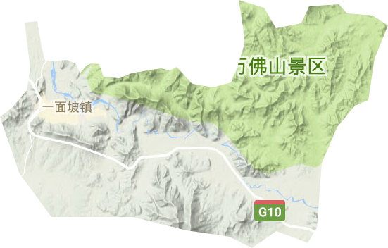 一面坡镇地形地图