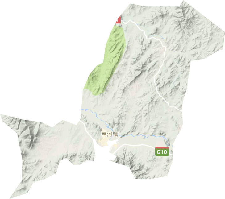 苇河镇地形地图