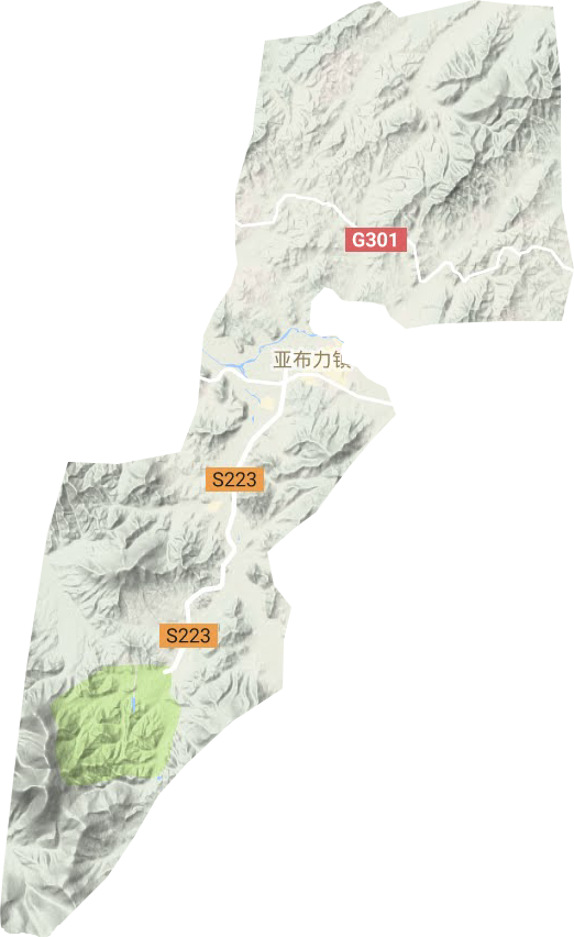 亚布力镇地形地图