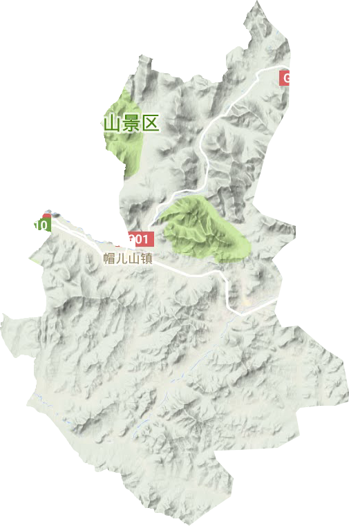 帽儿山镇地形地图