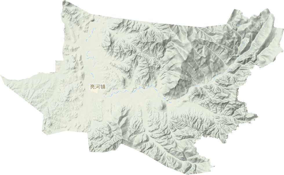 亮河镇地形地图