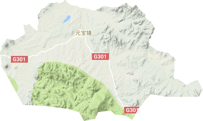 元宝镇地形地图