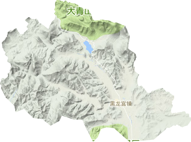 黑龙宫镇地形地图