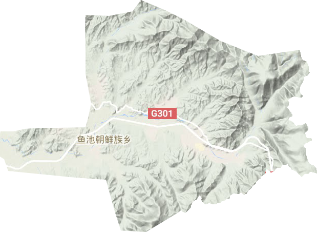 鱼池乡地形地图