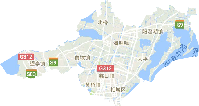 相城区地形地图