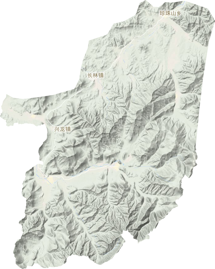 珍珠山乡地形地图
