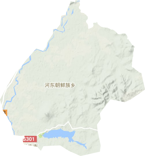 河东乡地形地图
