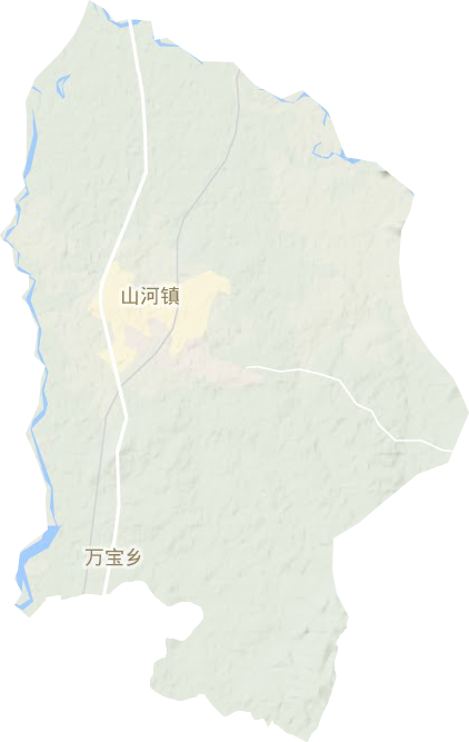 山河镇地形地图