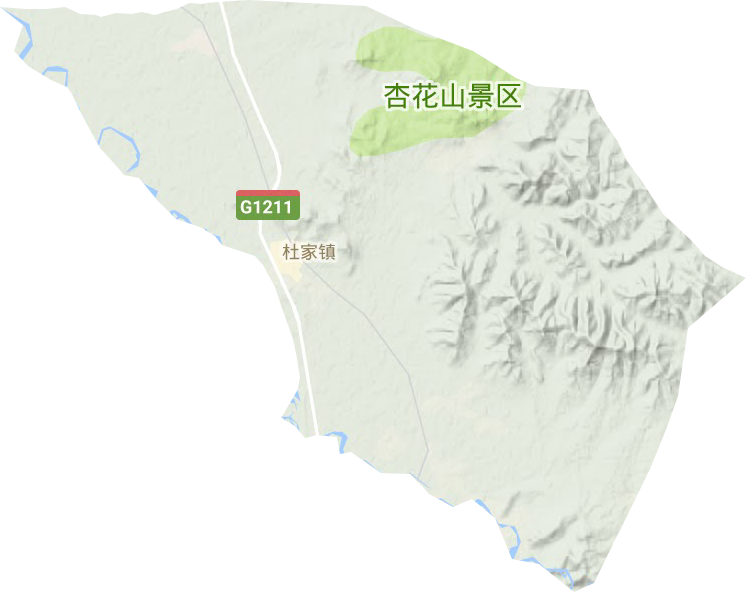 杜家镇地形地图
