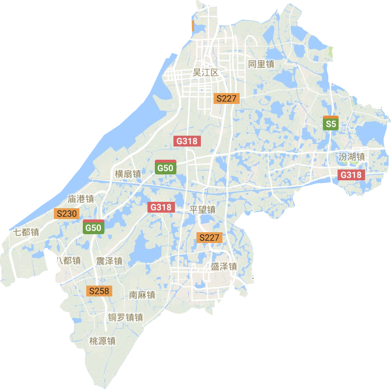 吴江区地形地图