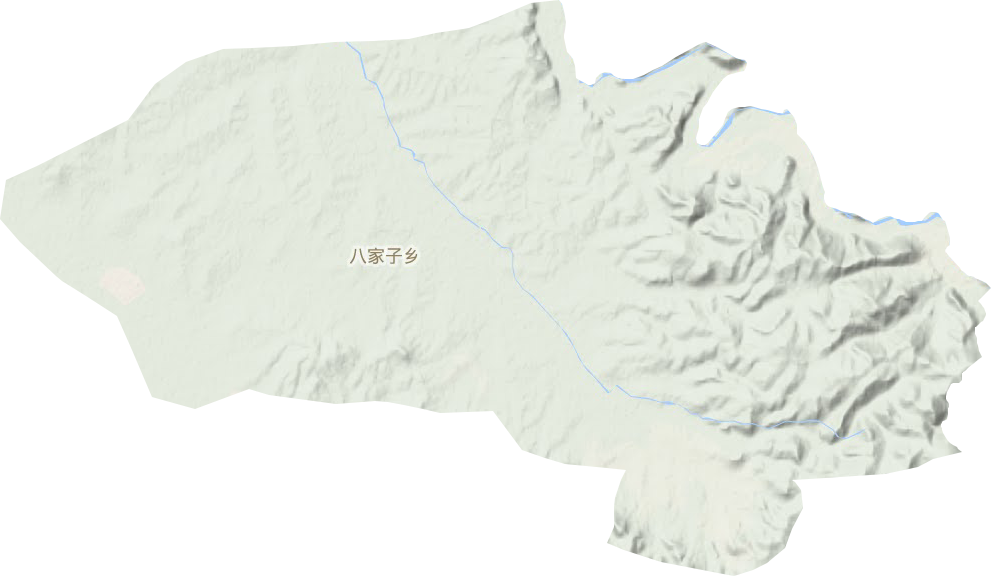八家子乡地形地图