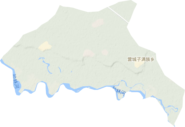 营城子满族乡地形地图