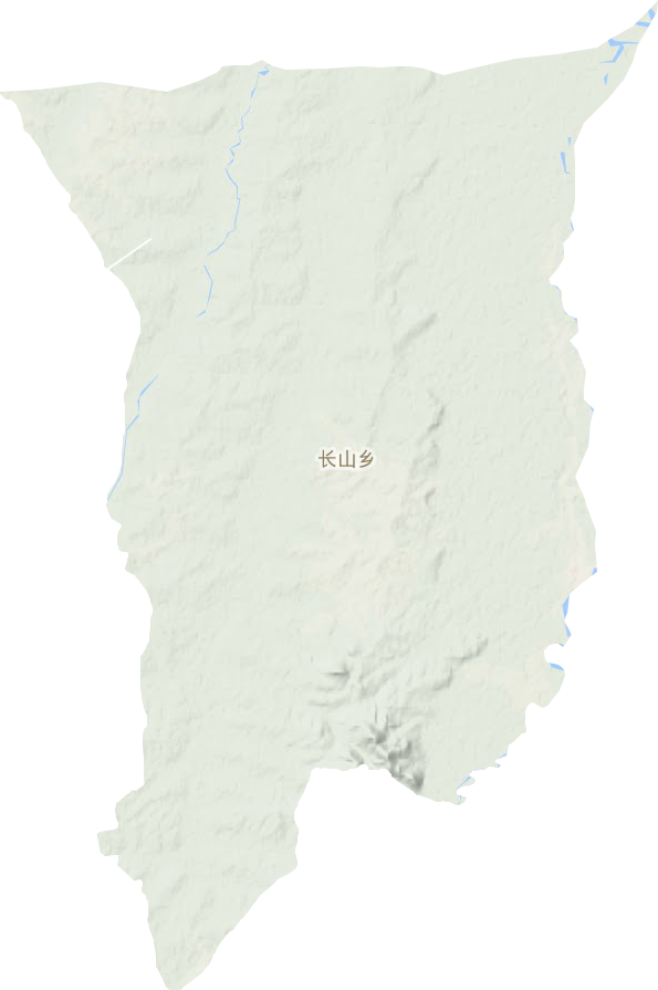 长山乡地形地图