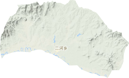 二河乡地形地图