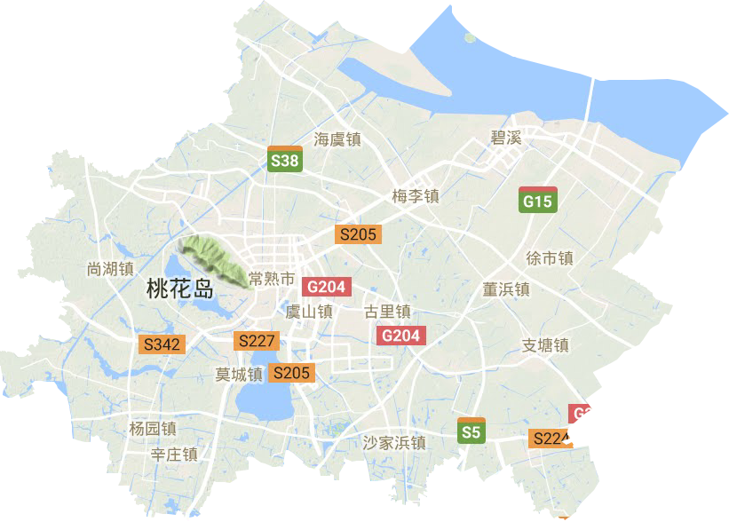 常熟市地形地图