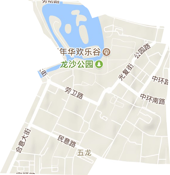 五龙街道地形地图