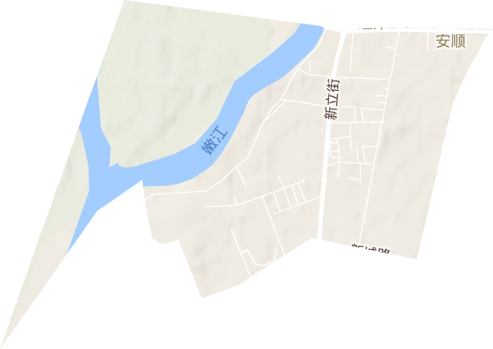 江安街道地形地图