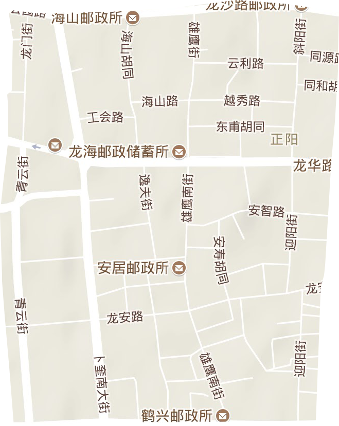 正阳街道地形地图