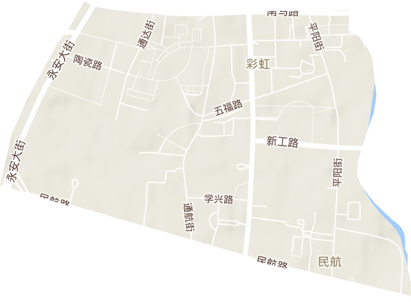 彩虹街道地形地图