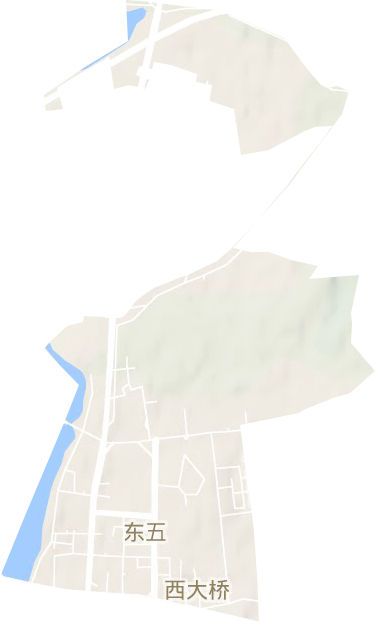 西大桥街道地形地图