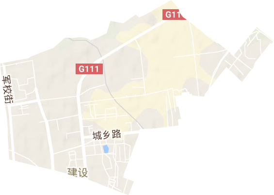 建设街道地形地图