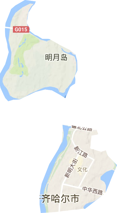 文化街道地形地图