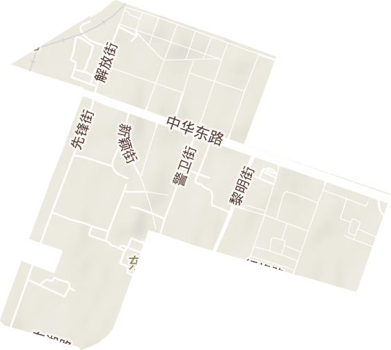 通东街道地形地图